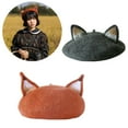 thumbnail image 2 of Yokua Women Girls Retro Beret Cap Cute 3D for Cat Fox Pointed Ears Faux Felt Painter H, 2 of 9