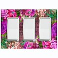 thumbnail image 1 of Metal Light Switch Plate Cover Elegant Purple Floral Nature Scripture Damask FLW087, 1 of 14
