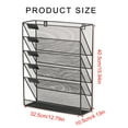 thumbnail image 3 of 6 Tiered Wall Mounted File Holder Mail Organiser Metal File Storage Rack in Tray Magazine Storage Rack, 3 of 8