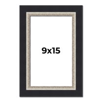 9x15 Frame Black Real Wood Picture Frame Width 2.25 Inches | Interior Frame Depth 0.5 Inches |