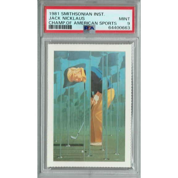 PSA 9 Jack Nicklaus 1981 Smithsonian Inst  Champ of American Sports Rare Trading Card