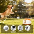 thumbnail image 3 of PawHut Automatic Dog Ball Launcher, Dog Ball Thrower with 26-80 FT Distance, 6 ETPU Balls, Remote Control, Low Noise, Orange, 3 of 9