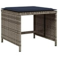 thumbnail image 4 of vidaXL 15 Piece Garden Dining Set with Cushions Grey Poly Rattan, 4 of 5