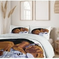 thumbnail image 6 of Ambesonne Beagle Duvet Cover Sets, Sketch Drawing Doodle Style, 2-King, Black Pale Caramel, 6 of 7
