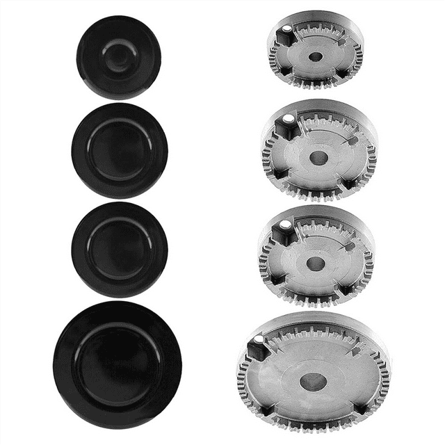 Universal Burner Crown Flame Cap Oven Cooker Hob Gas for ,Flame Burner Cap Crown Fits All Between Sizes Concave,4 * Accessory part