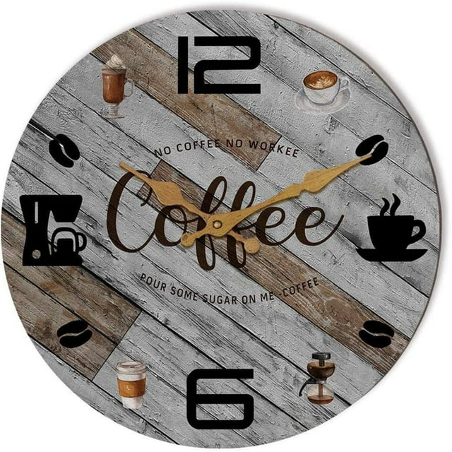 Modern Simple Wall Silent Clock Vintage Mid-Century Style Design for Living Room Bedroom Decor