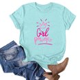 thumbnail image 1 of Fiudx Ofertas Flash Del Día Blusa de Manga Corta con Estampado de Moda para Mujer, Divertida Camiseta con Cuello Redondo, 1 of 3