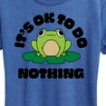 thumbnail image 3 of Instant Message - Do Nothing Frog - Women's Short Sleeve Graphic T-Shirt, 3 of 6