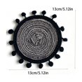 thumbnail image 3 of JHyouerji Round Woven Polyester Placemat 5in Black Heat Resistant Table Coaster for Hotel Restaurant Dining Table Decor Hot Pot Protection Pad, 3 of 5