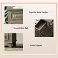 thumbnail image 2 of Rustic Modern Organizer – 3-Drawer Grey Bedroom Dresser – Wide Wood Chest with Contemporary Handles – Versatile Storage Cabinet for Bedroom, Closet, Entryway – grey, 2 of 8