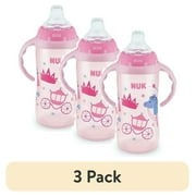 (3 pack) NUK Learner Cup, 10 oz Soft Spout Sippy Cup, 1 Pack, Girl