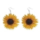 thumbnail image 1 of Hermoso y de moda girasol patrón de madera grandes pendientes Frontera 3D Tres tendencia temperamento y girasol estilo largo, 1 of 8