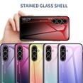 thumbnail image 4 of ELEHOLD Case for Samsung Galaxy S24 FE, Lightweight Gradient Glass Case Ultra Slim Shockproof Cover,Red, 4 of 10