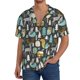 thumbnail image 1 of Fotbe Moose Squirrel owls tree Camisa Estampada de Manga Corta para Hombre, Casual de Verano, Estilo Playero, Sin Arrugas-XX-Large, 1 of 5