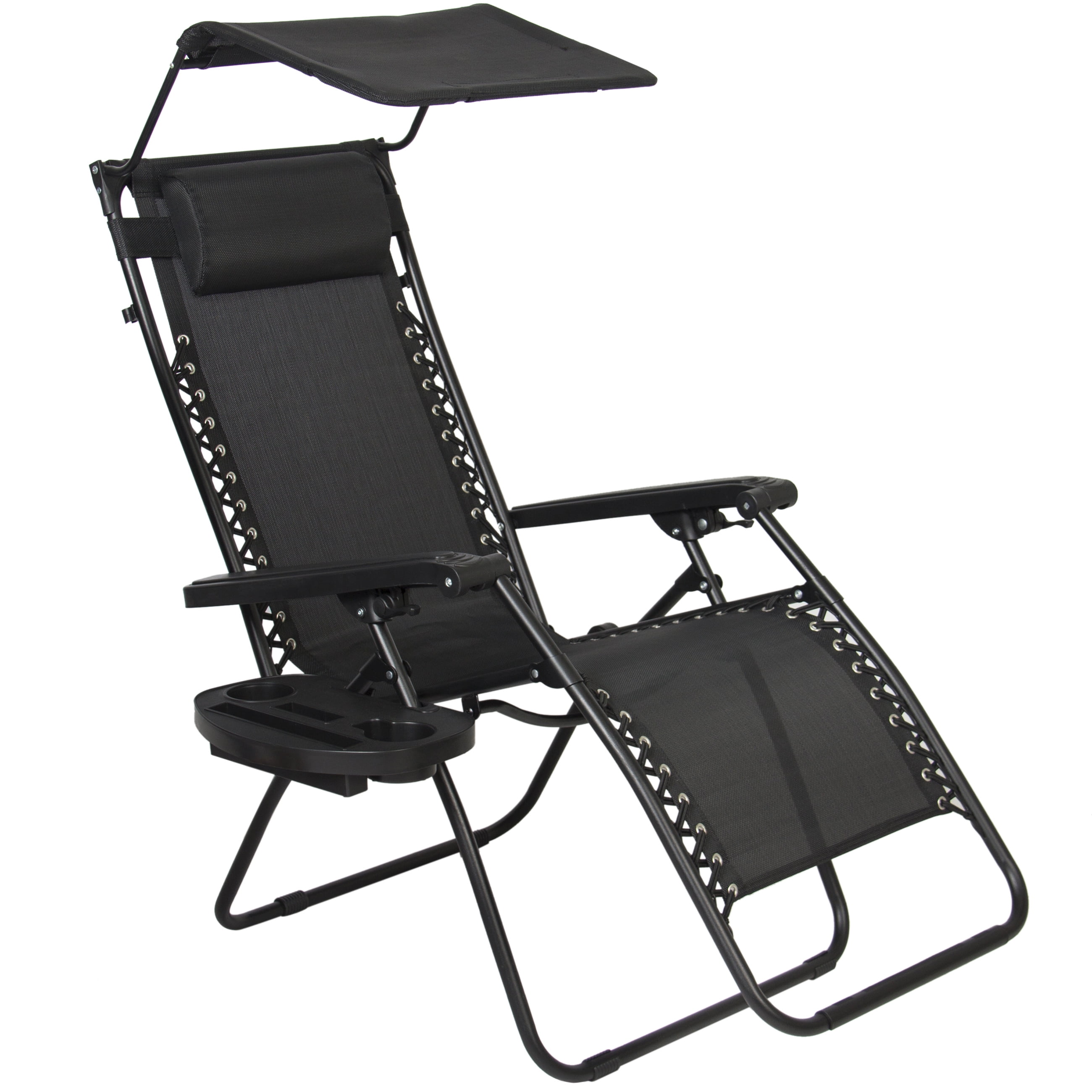 Pro Comfort High Back Shade Folding Chair Tan Black