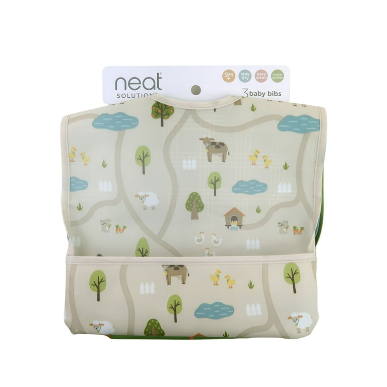 Neat Solutions 3 Pack Neutral Stay-Dry Infant Coverall Bibs photo 2