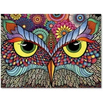 Trademark Fine Art "Owl Face" Canvas Art by Hello Angel