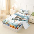 thumbnail image 2 of Homewish Kawaii Corgi Twin Sheets,Coastal Theme Bedding,Cartoon Pet Dog Themed Decor,3 Pieces,1 Fitted Sheet and 1 Pillowcase, 2 of 6