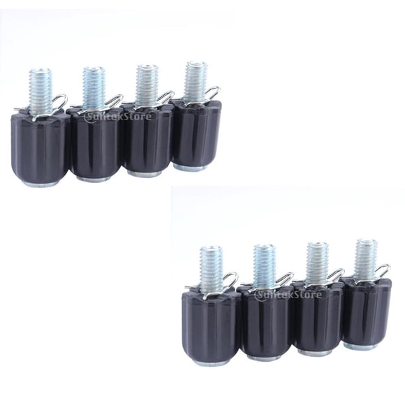 2x Ajustador de Accesorios para Bicicletas Tornillos de Ajuste Negro