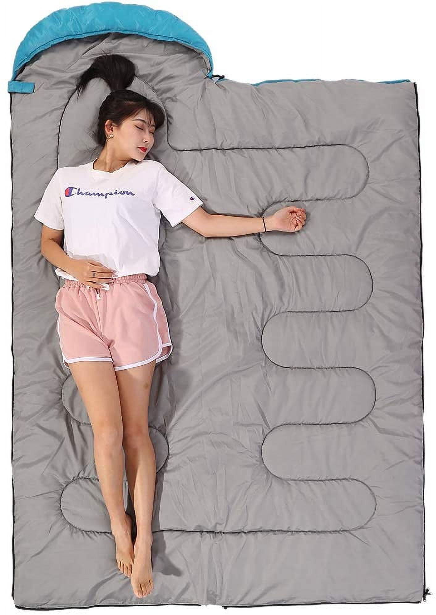 Sleeping Bag 3 Seasons (Summer, Spring, Fall) Warm & Cool Weather - Lightweight,Waterproof Indoor Outdoor Use for Kids, Teens Adults Hiking and Camping