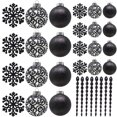 thumbnail image 2 of SLEETLY 32pk Christmas Ornaments for Tree Holiday Xmas Decorations, Black (DEFECTIVE UNITS), 2 of 5