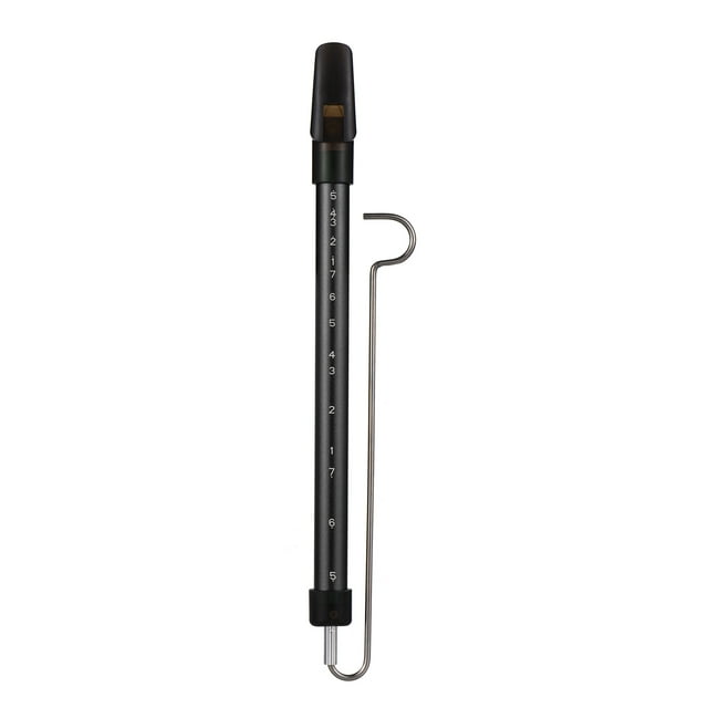 Sifflet Coulissant en Alliage d'Aluminium & PC avec Notes pour Adultes et Enfants - Options Noires, Vertes, Dorées, Roses, Colorées - Instrument de Musique Portable avec Manuel en Anglais et Crochet (Taille : 270x21.7x20mm, Poids: