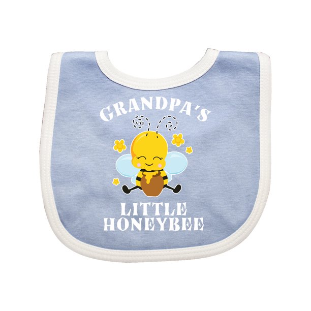 Download Cute Bee Grandpa's Little Honeybee with Stars Baby Bib ...