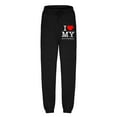 thumbnail image 3 of Summer Saving Clearance AXXD Black Sweatpants for Women Clearance Valentine's Day Printed Fall Fitness Sport Relaxed Loose Elastic Waist Long Pant with Pocket, 3 of 3