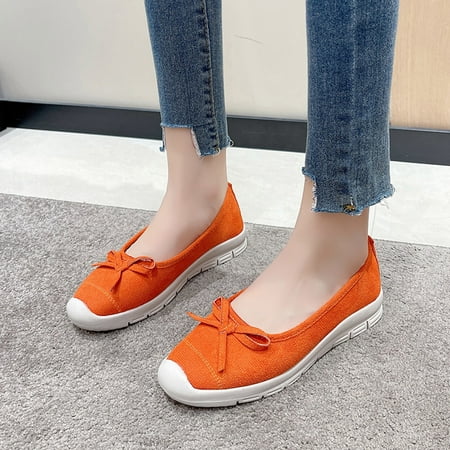 

TOWED22 Women s Flats Women Ballet Flats Shoes Comfortable Slip on Shoes Casual Dress Shoes Slip on Shoes Red