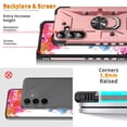 thumbnail image 3 of for Samsung Galaxy S25 Case, with Magnetic Car Mount Function, Military Grade Shockproof Non-Slip Case Built-in 360° Rotate Ring Stand for Galaxy S25 - Rosegold, 3 of 9