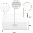 thumbnail image 3 of kendal 2 trays white leather jewelry box case storage organizer with lock ljt004wh, 3 of 7