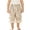 Beige-Dots, variant on SGMVNU Girls Checked Pants Summer Lightweight Elastic Waist Cotton Pants Casual Baggy Trousers with Ruffle Lace , Size 5-6 Years, Pink-Plaid