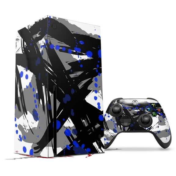 WraptorSkinz Skin Wrap compatible with the 2020 XBOX Series X Console and Controller Abstract 02 Blue (XBOX NOT INCLUDED)