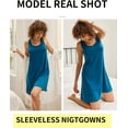 thumbnail image 4 of Sleepwear for Women Tank Nightgown Chemise Racerback Sleeveless Sleep Dress, 4 of 12