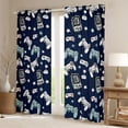 thumbnail image 2 of Erosebridal Boy Game Cobsole Blackout Curtains Set of 2 (52x84 Each), Cartoon Stars Print Window Curtains, 2 of 6