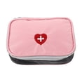 thumbnail image 1 of Mini bolsa portátil de primeros auxilios, caja de poliéster para guardar medicamentos, organizador pequeño para emergencias (rosa), 1 of 5