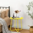 thumbnail image 6 of Fionafurn 17" Diameter End Table, Metal Side Table Waterproof Round End Table for Bedroom Living Room Patio Garden Balcony Yard Porch,Lemon, 6 of 11