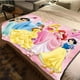 thumbnail image 3 of Manta de felpa suave con dibujos de princesas de Disney, manta de franela para sala de estar, dormitorio, cama, sofá, funda de picnic, 3 of 5
