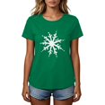 thumbnail image 3 of gbyLJF Women's Merry Christmas T Shirt Snowflake and Lights Double Sided Graphic Tops Ugly Short Sleeve Tee for Party Holiday, 3 of 5