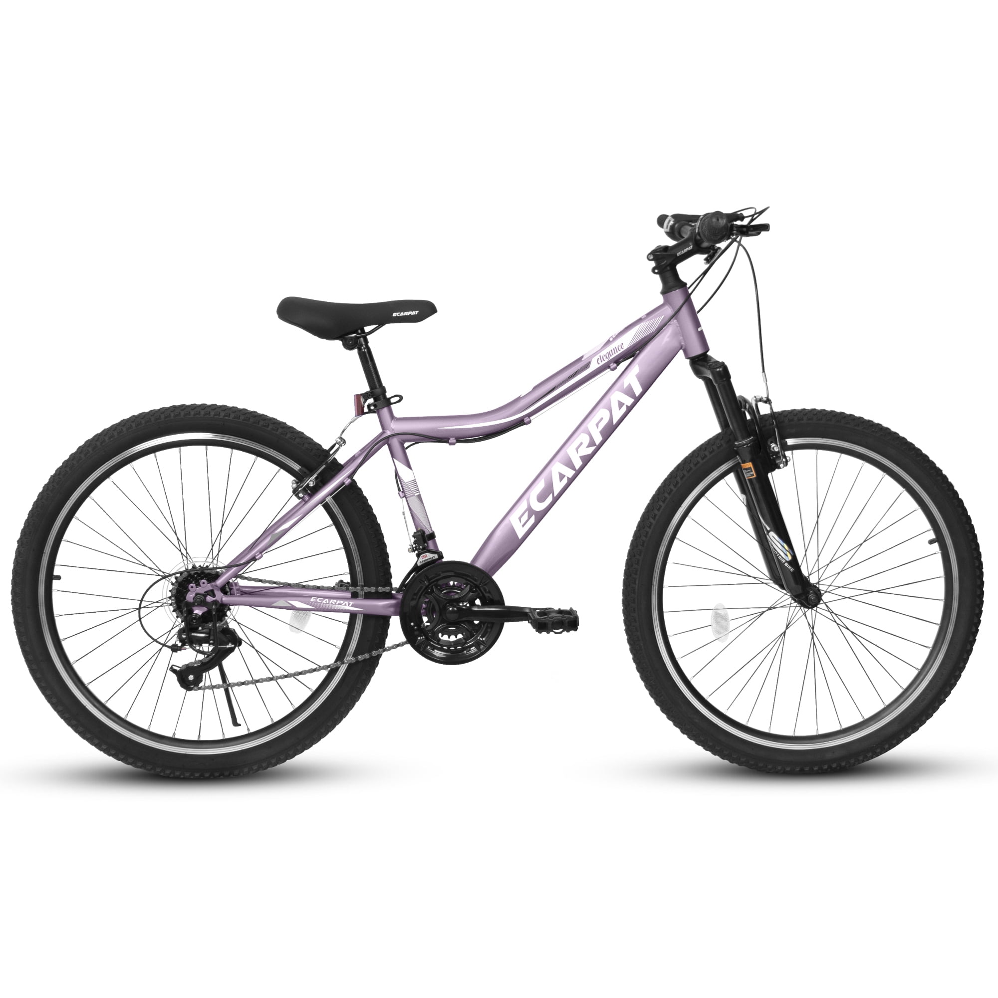 26 Inch Mountain Bike, 21-Speed V-Brake, Front Suspension, Carbon Steel Frame Mountain Bike For Teenagers Girls Women Bicycles