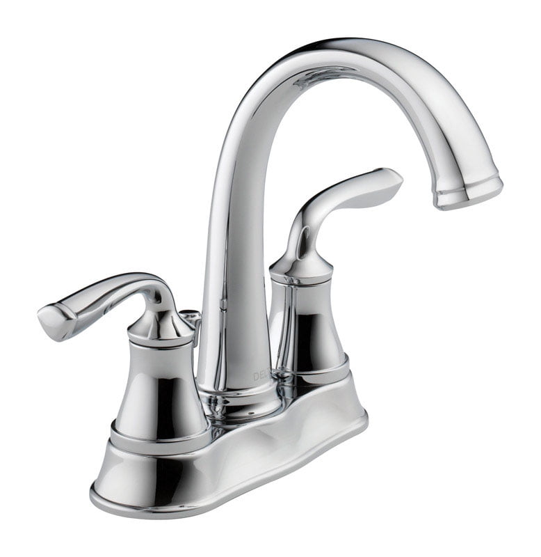 Delta Lorain Chrome Two Handle Lavatory Faucet 4 in.
