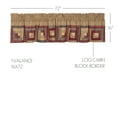 thumbnail image 3 of VHC Brands Millsboro Window Curtain, Valance Log Cabin Block Border, Tan, 16x72, 3 of 5