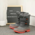 thumbnail image 4 of Dream Pairs Boys & Girls Winter Zip Snow Boots Outdoor Warm Waterproof Sport Snow Boot DUCKO GREY/ORANGE Size 13, 4 of 5