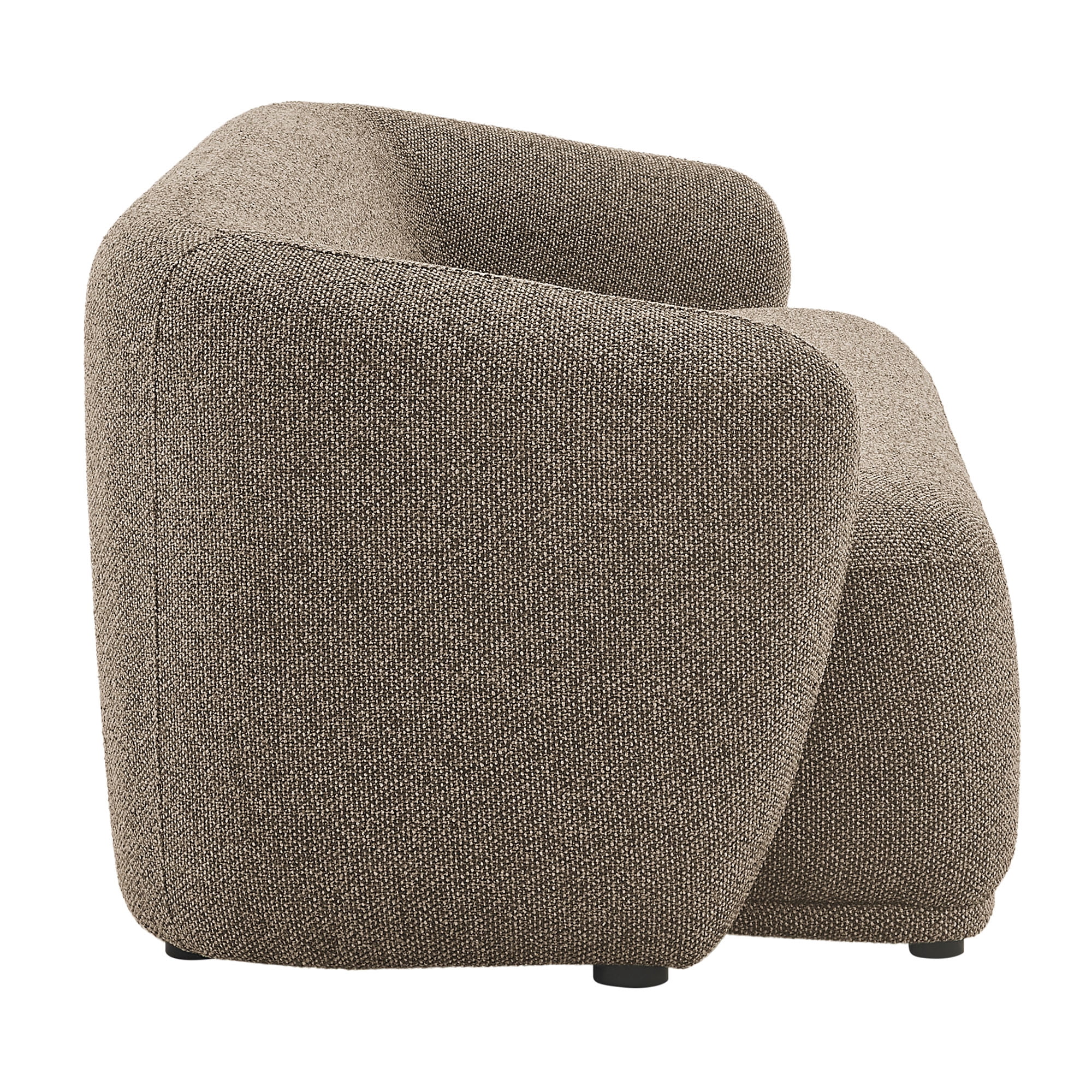 Monica 88 Inch Boucle Fabric Sofa in Earth