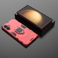 thumbnail image 3 of Heavy Duty Case For iPhone 16 Armor Phone Case with Metal Ring Hidden Kickstand, Military Grade Shockproof Rugged Protective Cover for For iPhone 16,Red, 3 of 7