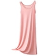 thumbnail image 5 of AHMOMEI Summer Dresses for Women Loose Casual Sleeveless Tank Dress Solid Color Crewneck House Dresses Beach Sundresses Light pink L, 5 of 5