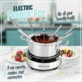 thumbnail image 3 of Nostalgia Stainless Steel Fondue Set, 8-Cup Electric Fondue Pot with 6 Color-Coded Dipping Forks, 3 of 9