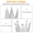 thumbnail image 4 of EeaseMX 6 coronas de cumpleaños con purpurina, sombreros de fiesta, coronas de príncipe para niños y adultos (plateadas), 4 of 7
