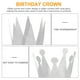 thumbnail image 4 of EeaseMX 6 coronas de cumpleaños con purpurina, sombreros de fiesta, coronas de príncipe para niños y adultos (plateadas), 4 of 7