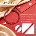 thumbnail image 5 of APSVO 18K Gold Plated Red Chunky Beaded Necklaces for Women Boho Choker Chain Fashion Accessories Prom Wedding Birthday Christmas Jewelry Gifts Mom Stocking Stuffers Adults, 5 of 7